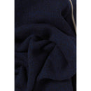 Jersey azul marino con cuello alto y cremallera