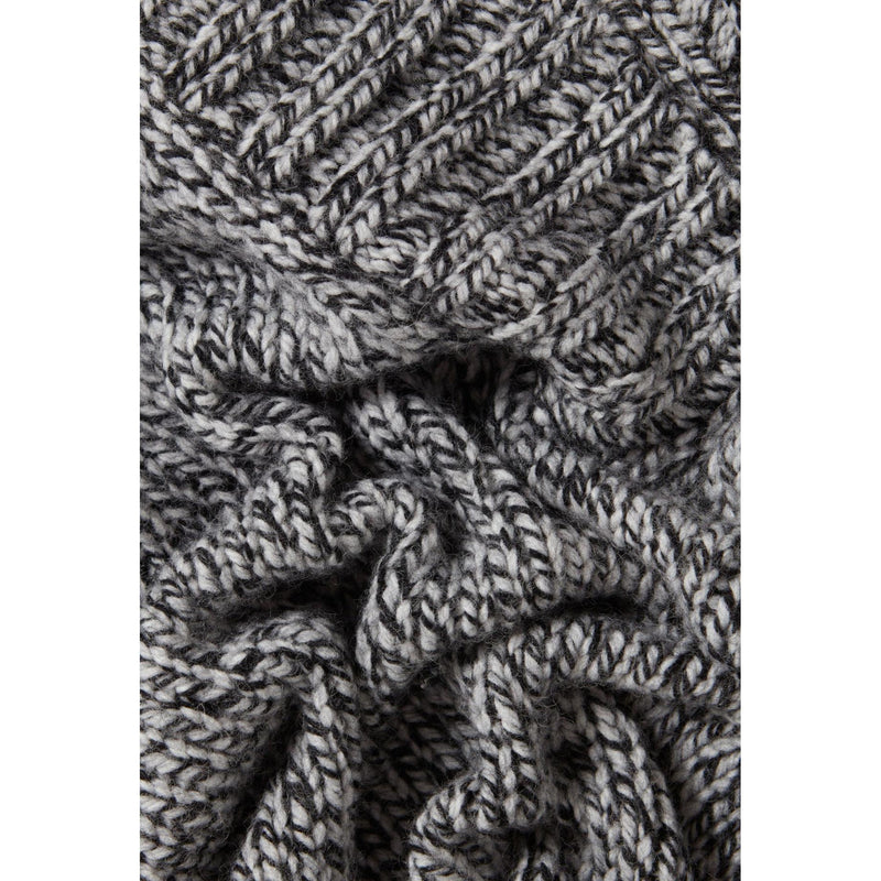 Pull Grosse Maille Col V Gris