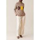 Pull Oversized Col Cheminée Motifs