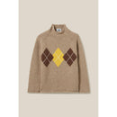 Pull Oversized Col Cheminée Motifs