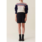 Round Neck Patterned Knit Sweater