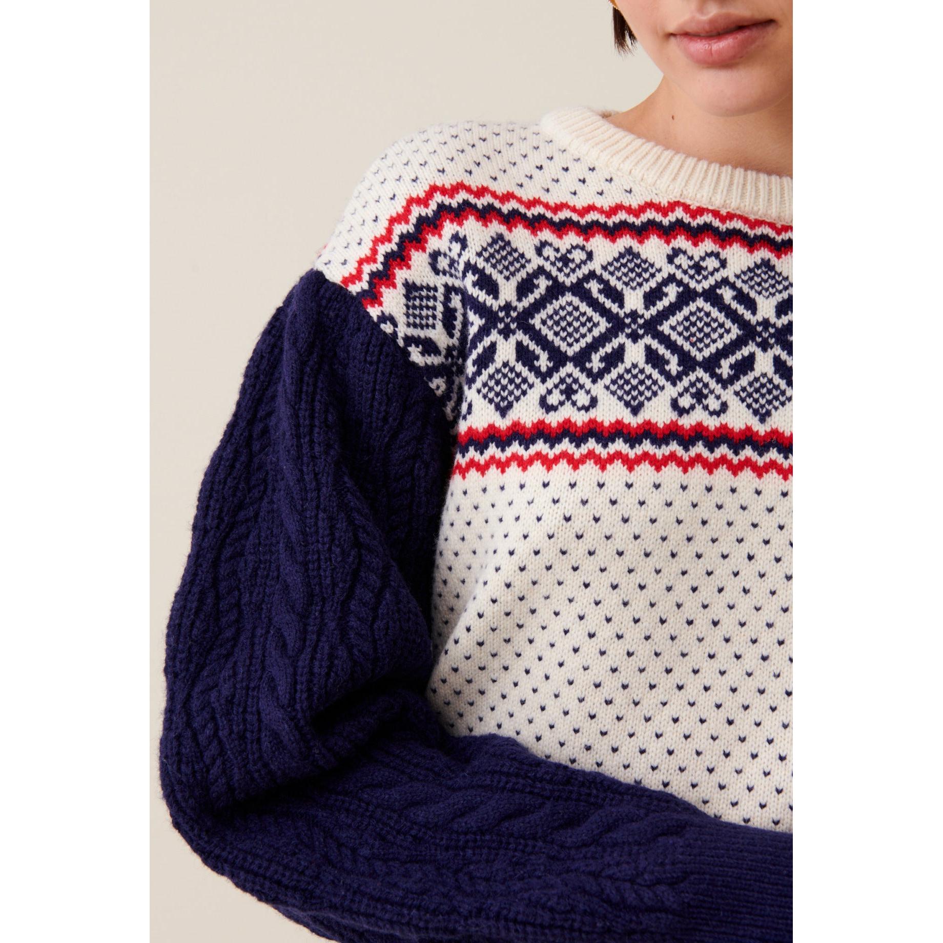 Jersey De Punto Con Estampado Y Cuello Redondo