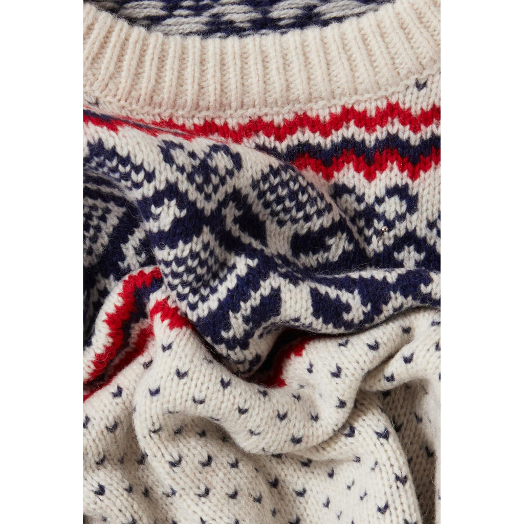 Jersey De Punto Con Estampado Y Cuello Redondo