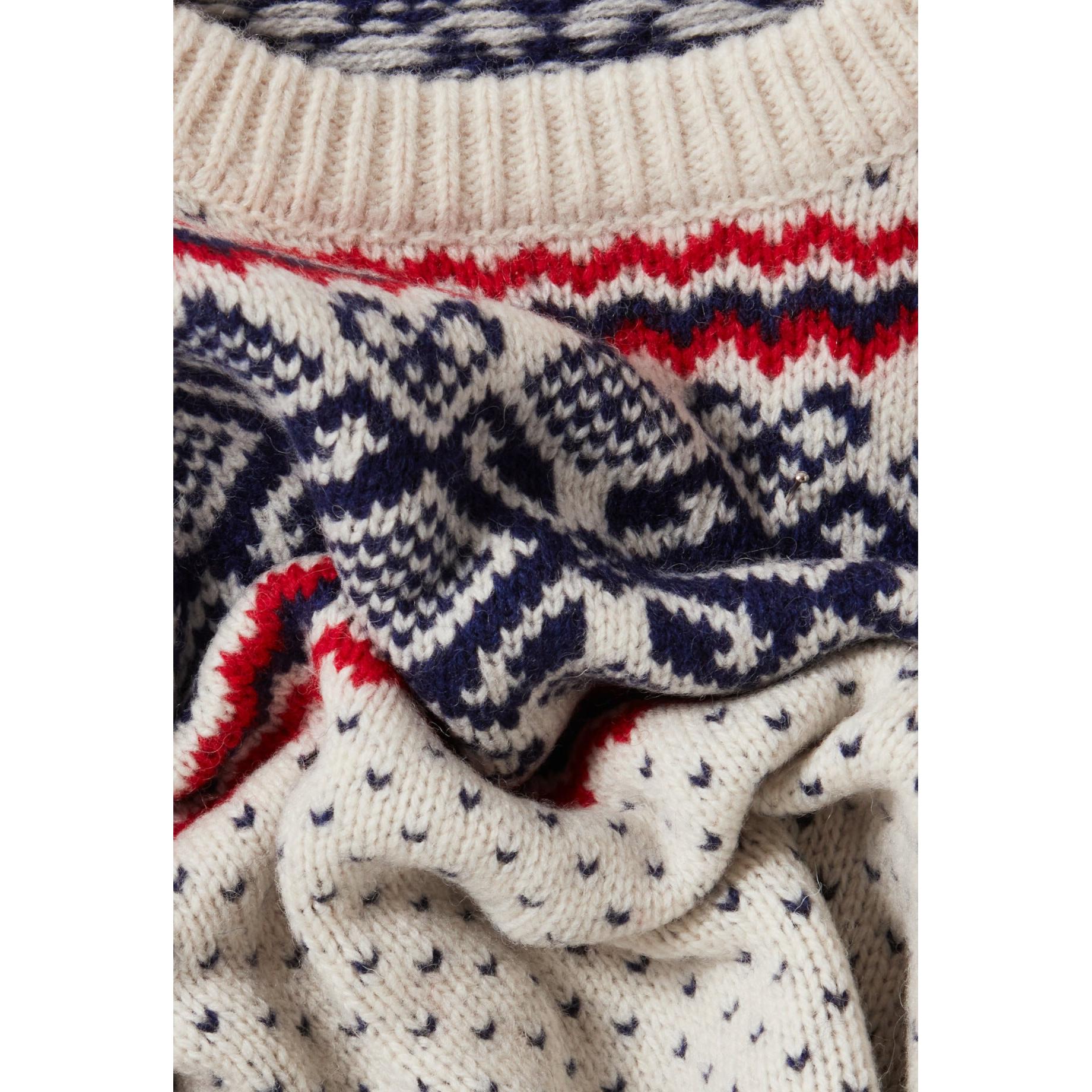 Jersey De Punto Con Estampado Y Cuello Redondo