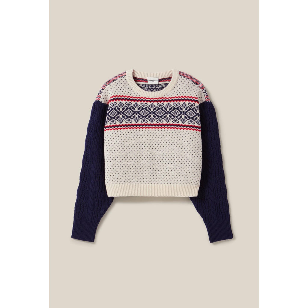 Jersey De Punto Con Estampado Y Cuello Redondo