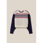 Jersey De Punto Con Estampado Y Cuello Redondo