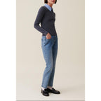 Wool Sweater Removable Shirt Collar