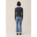 Wool Sweater Removable Shirt Collar