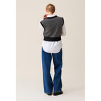Pull Rayé Sans Manches Maille