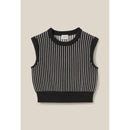 Pull Rayé Sans Manches Maille