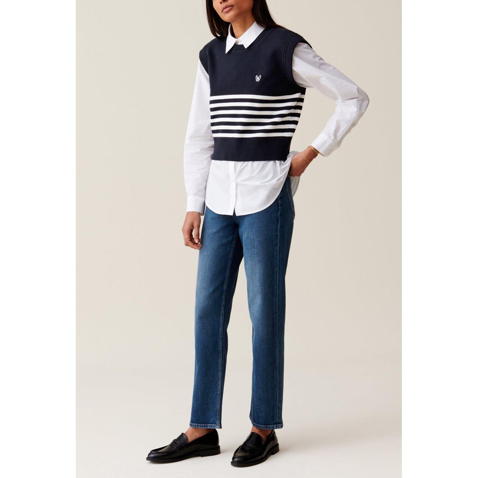 Jersey Jean Toto a Rayas Sin Mangas