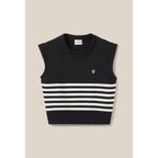 Sleeveless Toto Striped Denim Sweater