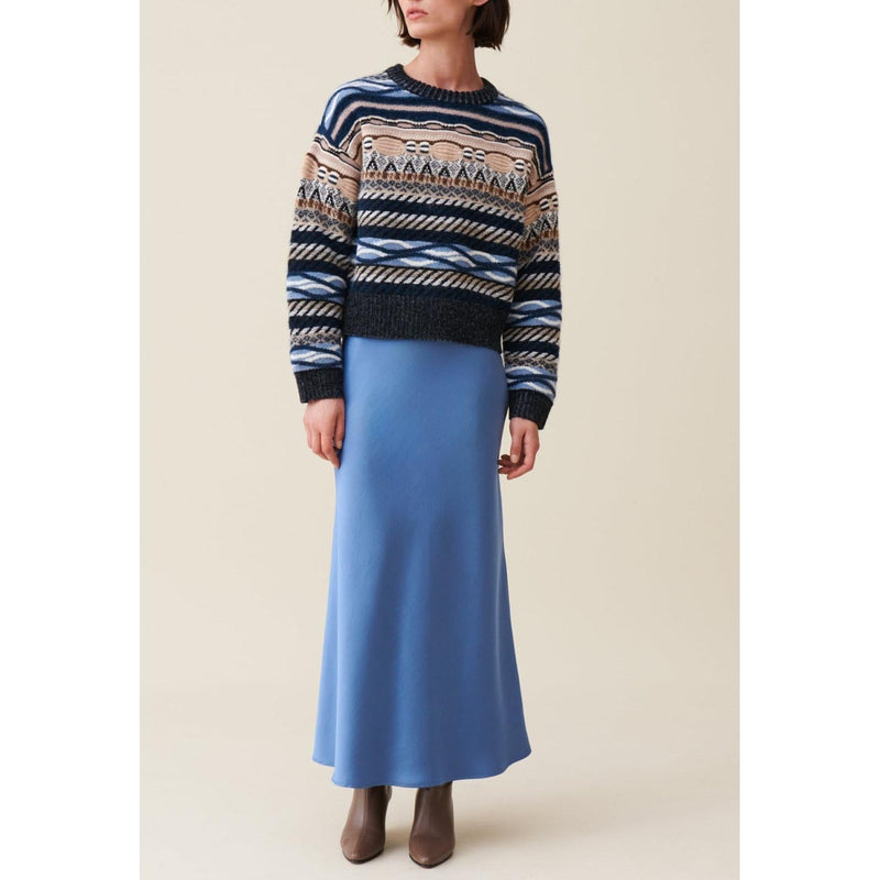 Pull Court Rayures À Motifs