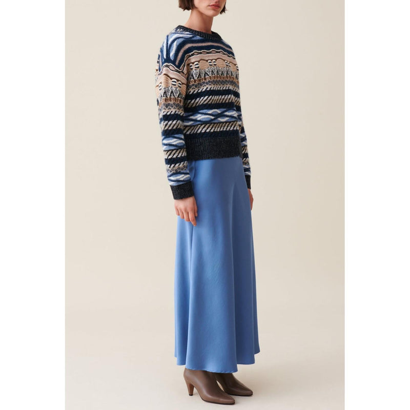 Pull Court Rayures À Motifs