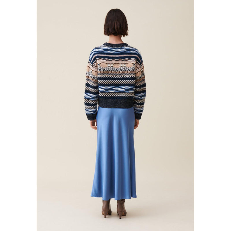 Pull Court Rayures À Motifs