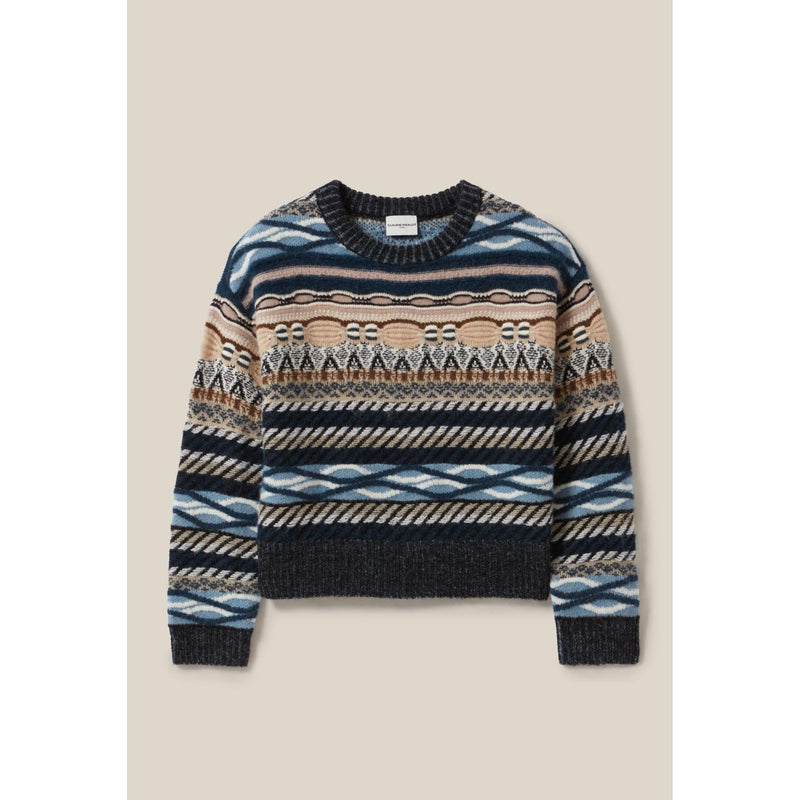 Pull Court Rayures À Motifs