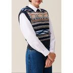 Pull Sans Manches Rayures À Motifs