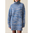 Robe Courte Laine Col Roulé