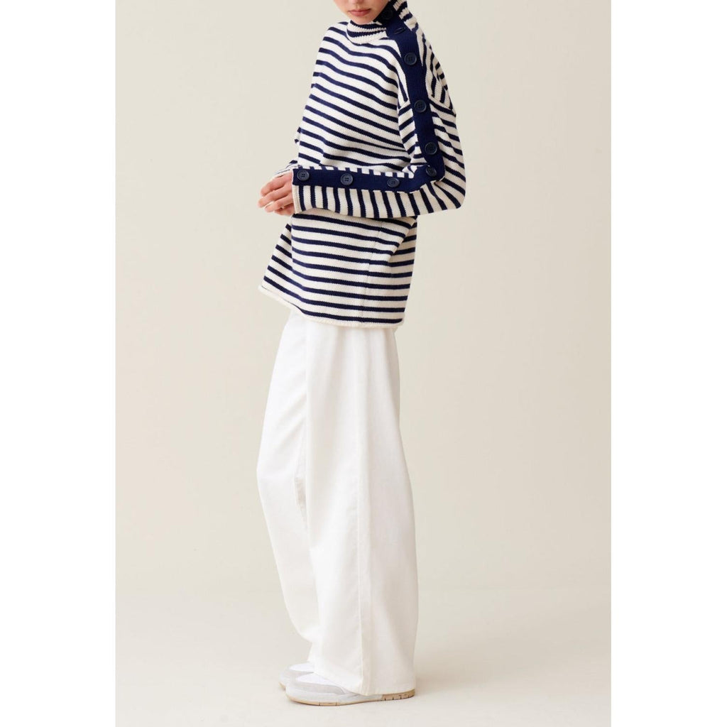 Claudie Pierlot - Pull Marinière Col Montant