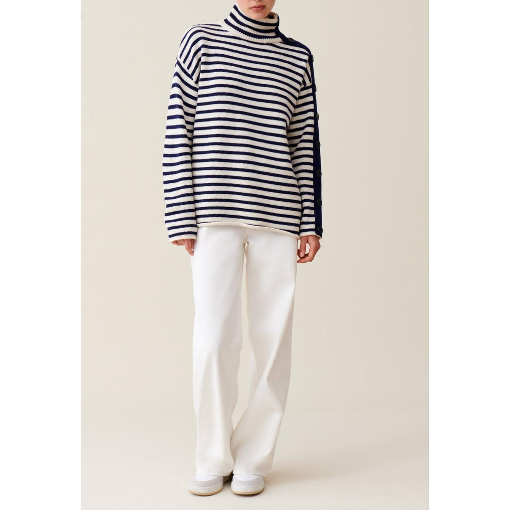 Claudie Pierlot - Pull Marinière Col Montant