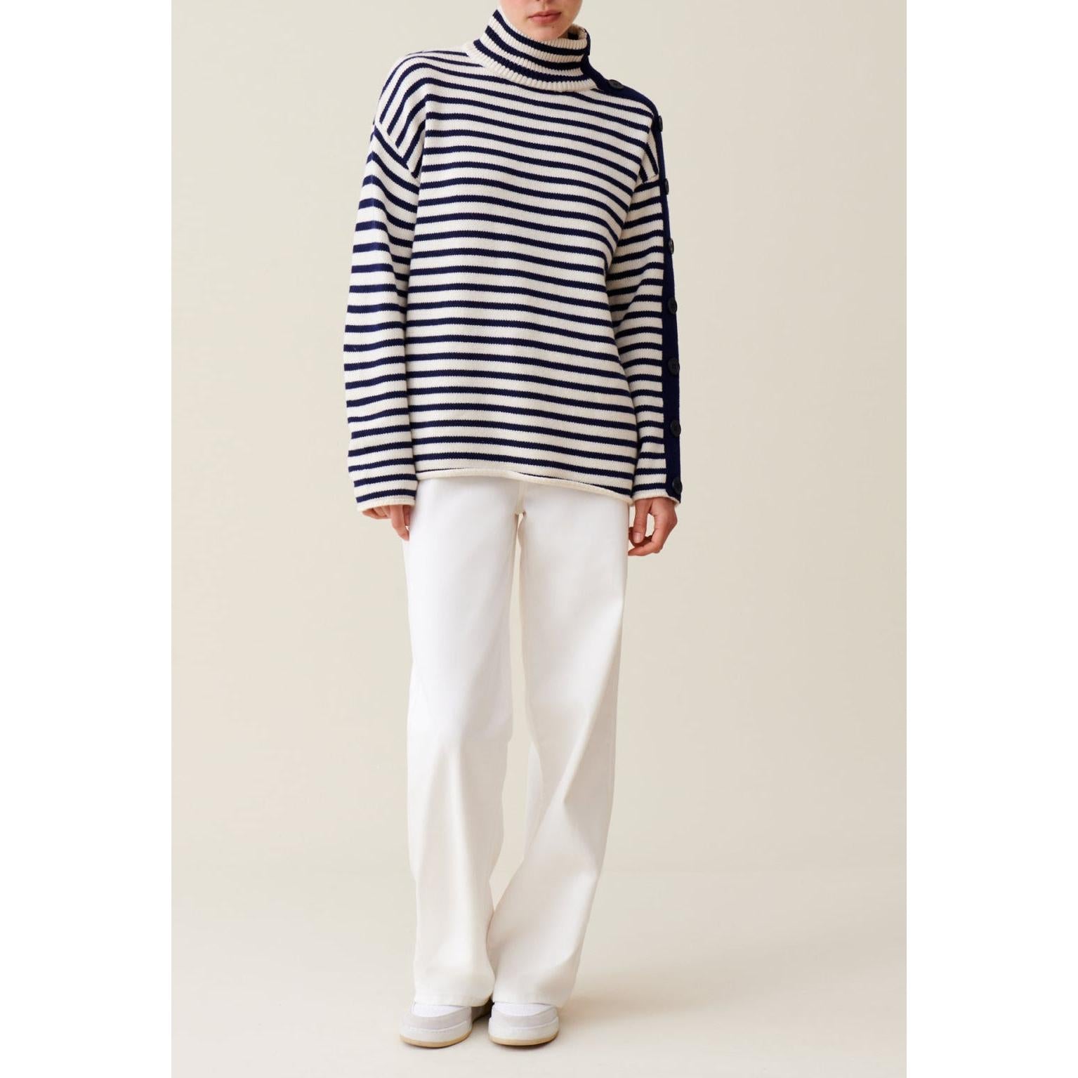 Claudie Pierlot - Pull Marinière Col Montant