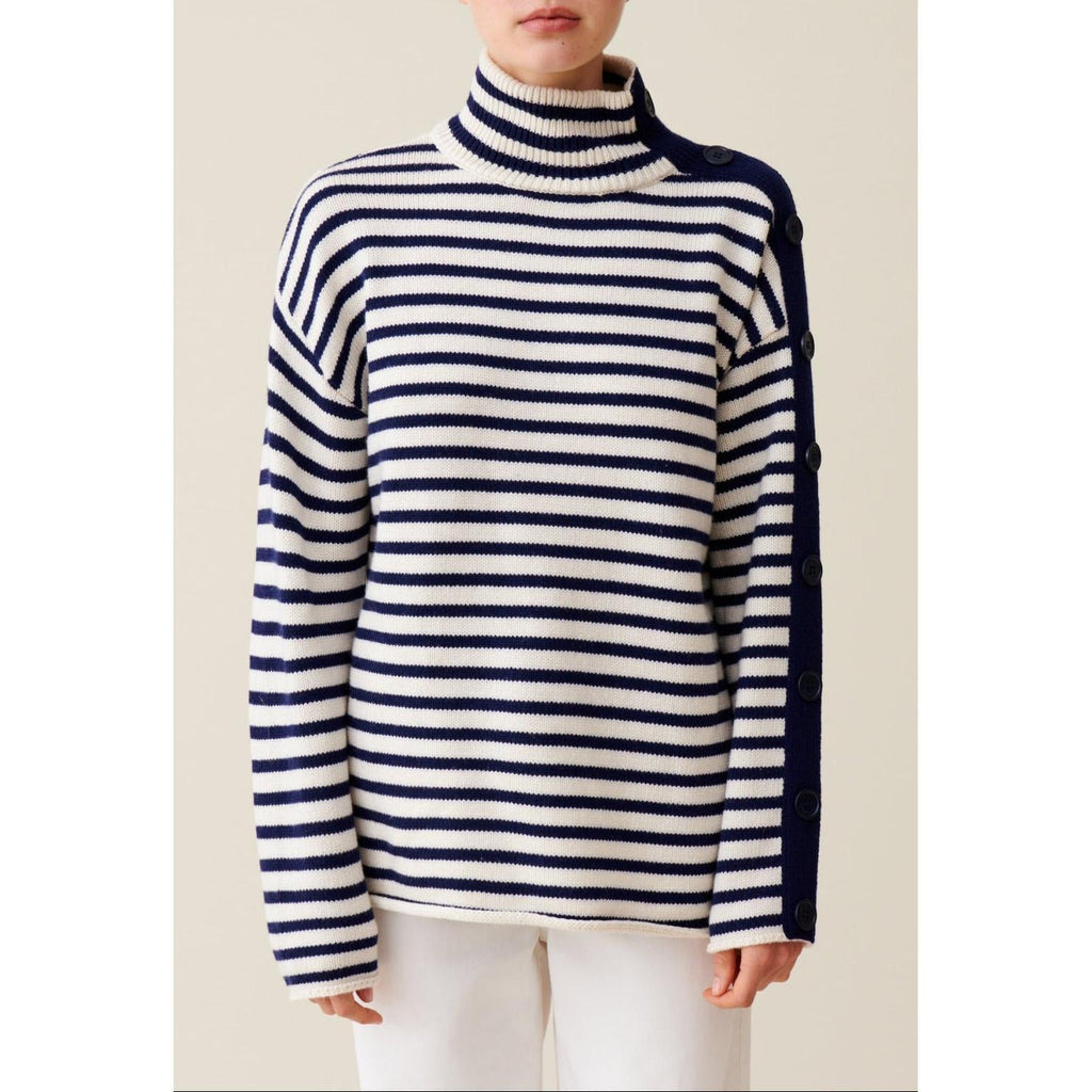Claudie Pierlot - Pull Marinière Col Montant