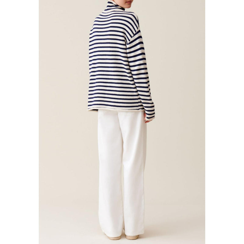 Pull Marinière Col Montant