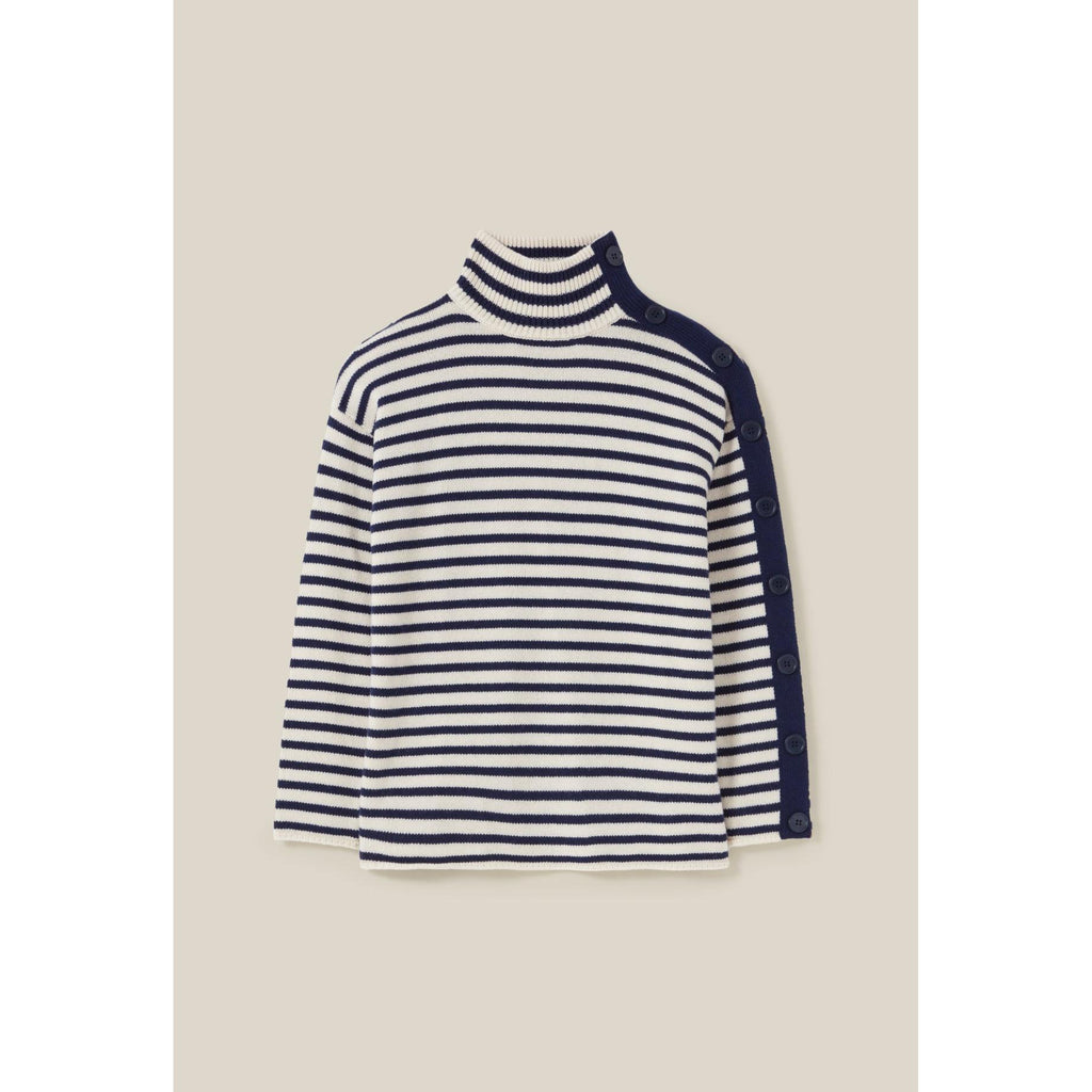 Pull Marinière Col Montant