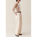 Cropped Tone-on-Tone Flap Sweater