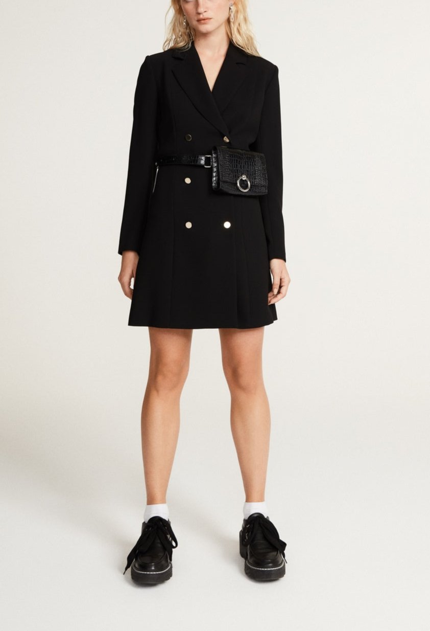 Claudie Pierlot - Robe C&T - Reseau - Noir