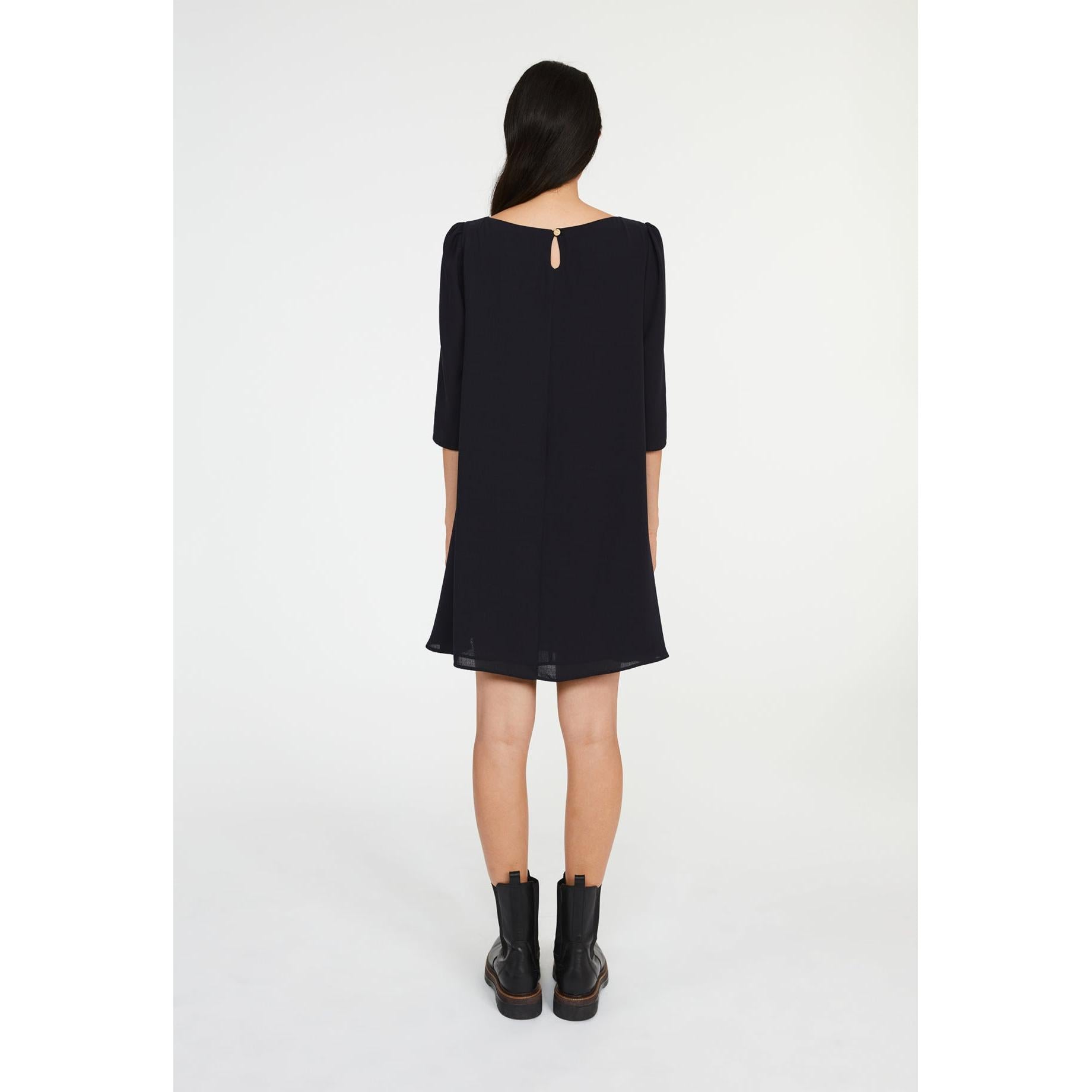 Navy Blue Rififi Short Dress