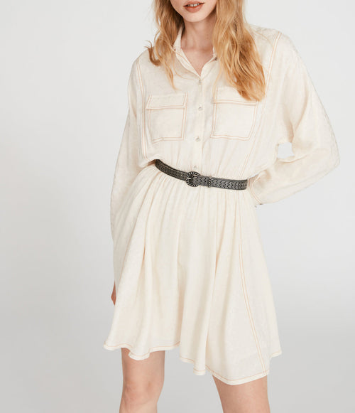 Claudie Pierlot - C&T dress - Rupie - Ecru