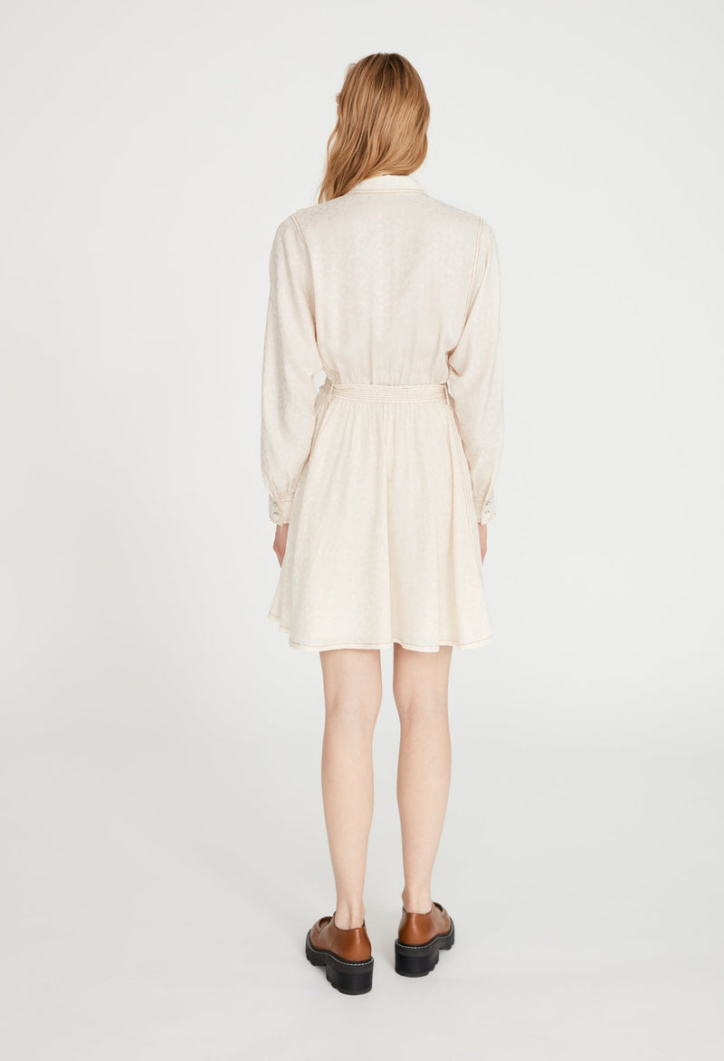 Claudie Pierlot - C&T dress - Rupie - Ecru