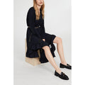 Vestido Plisado Con Volante
