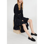 Vestido Plisado Con Volante