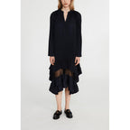 Vestido Plisado Con Volante