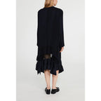 Vestido Plisado Con Volante