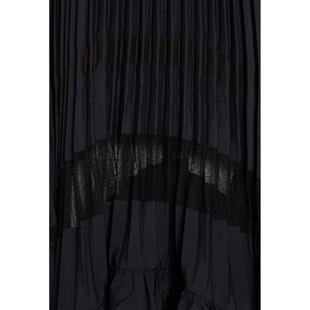 Vestido Plisado Con Volante
