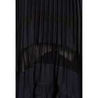 Vestido Plisado Con Volante