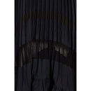 Vestido plisado con volantes