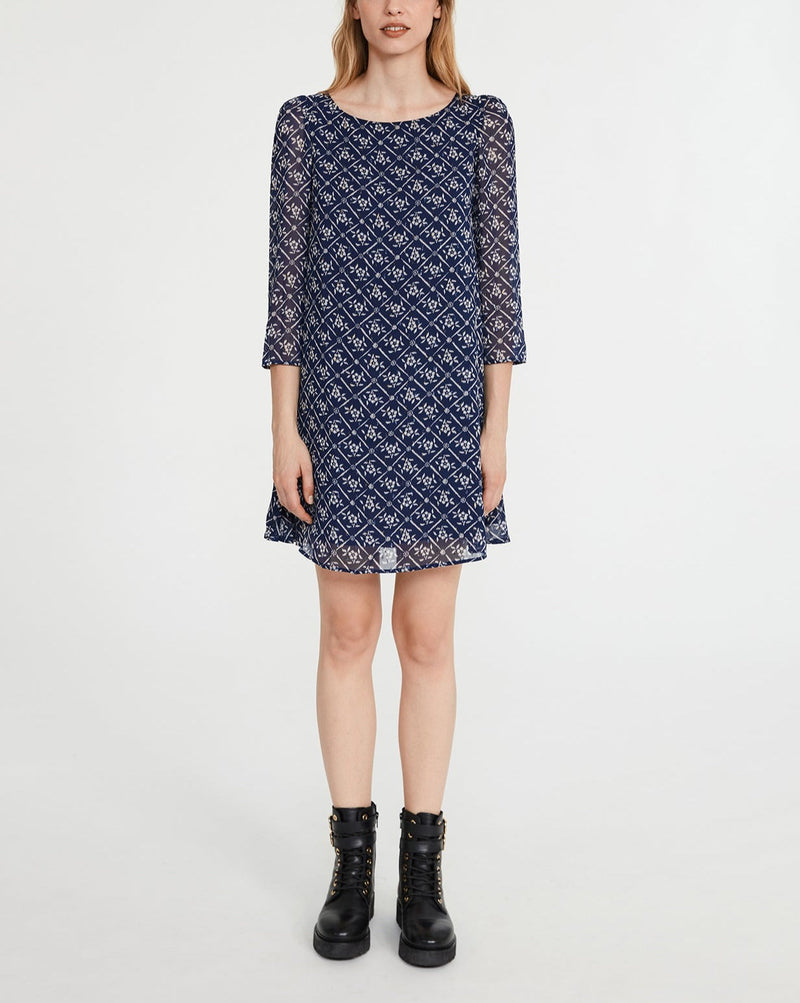 Vestido C&T - Rififi Lurex - Estampado oscuro
