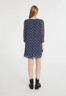 Vestido C&T - Rififi Lurex - Estampado oscuro