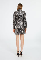 Claudie Pierlot - Vestido C&T - Reseuta - Plata