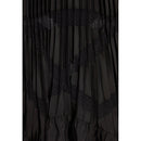 Claudie Pierlot - Vestido largo negro plisado con volantes