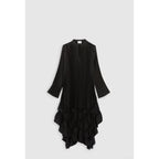 Claudie Pierlot - Robe Noire Longue Plissée À Volants
