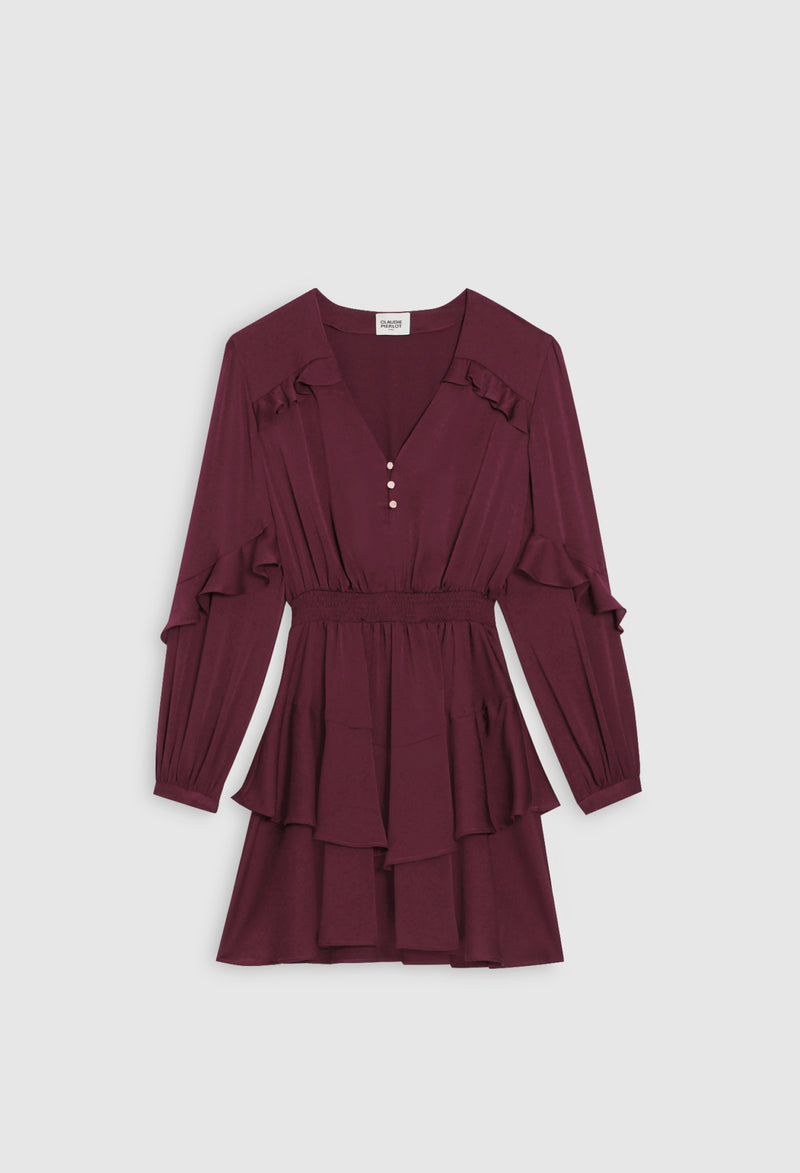 Claudie Pierlot - Vestido Rollinga - Burdeos