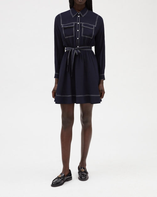 Claudie Pierlot - Vestido Reinette - Encre