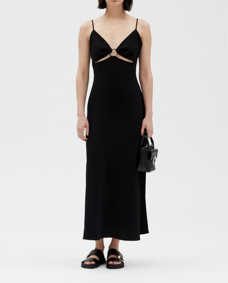 Claudie Pierlot - Vestido C&T - Rosetón - Negro
