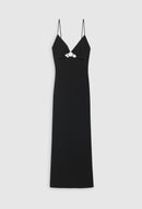 Claudie Pierlot - Vestido C&T - Rosetón - Negro