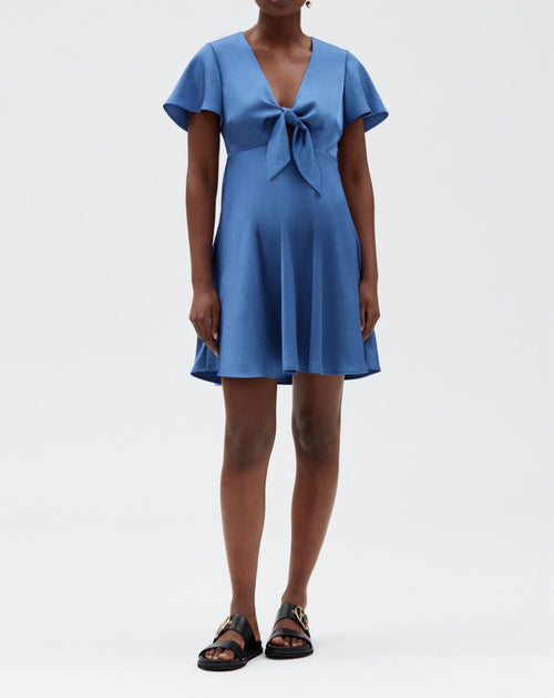 Claudie Pierlot - Robe Raffia - Bleu Orage